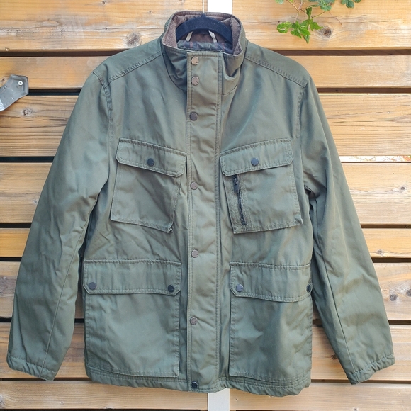 EUC Olive Green NO FADING Barn Chore Field Jacket S Andrew Marc Utility - Picture 4 of 15